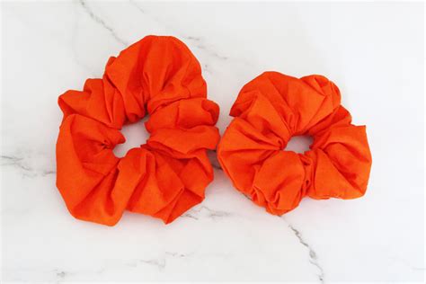 Bright Orange Cotton Scrunchie Oversized Scrunchies Etsy Uk