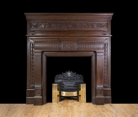 Carved Wooden Mantelpiece W056 19th Century Antique Fireplaces