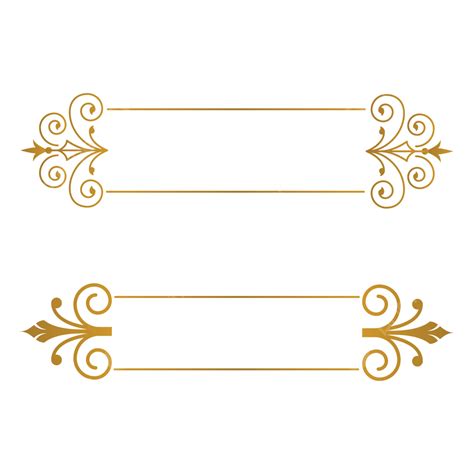 Golden Ornamental Border Vector Png Images Golden Text Box Decoration