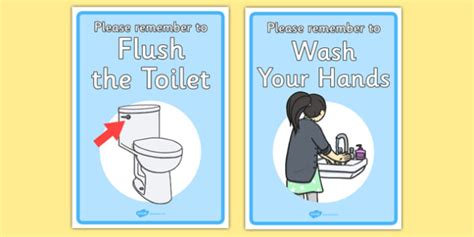 Toilet Flush Sign