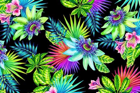 Free 14 Tropical Flower Patterns In Psd