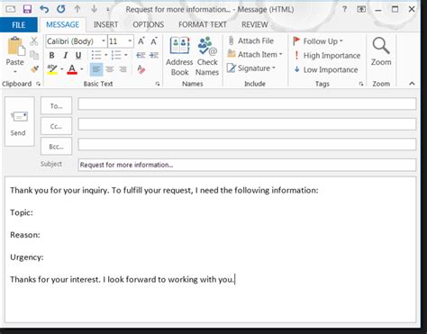 Creating Templates For Common Outlook Emails One Minute Office Magic