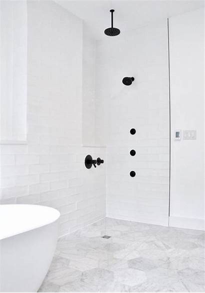 Hexagon Floor Tile Marble Bathrooms Traditional Carrara