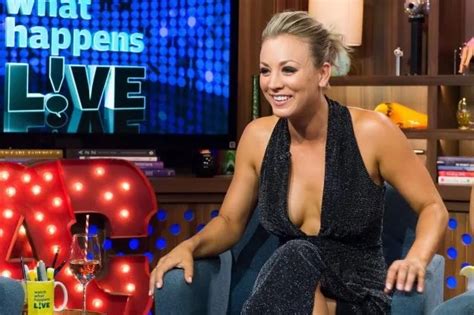 Kaley Cuoco Rocks A Heavy Tight Cleavage Baring Dress Shows Her