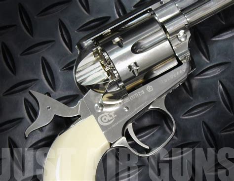 Colt Saa 45 Co2 Nickel Pearl Ext Revolver Just Air Guns