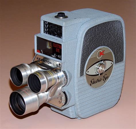 Vintage Keystone 8mm Home Movie Camera Model K 4c Three Lens Turret