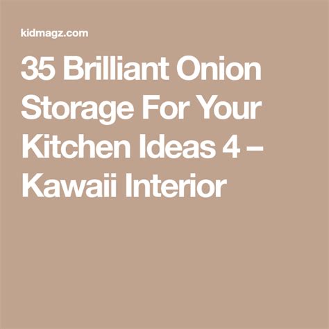 35 Brilliant Onion Storage For Your Kitchen Ideas 4