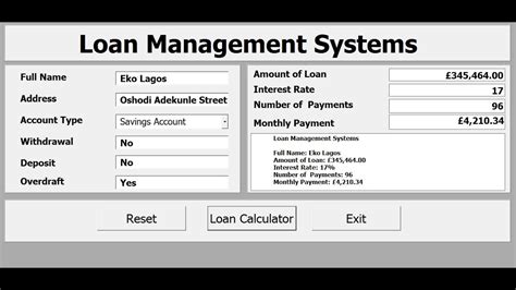 How To Create Loan Management Systems With Excel Vba Tutorial 2 Youtube