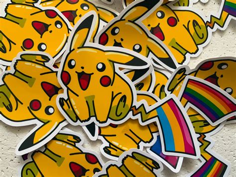 Pokémon Pride Pikachu Aufkleber Lgbtq Etsy