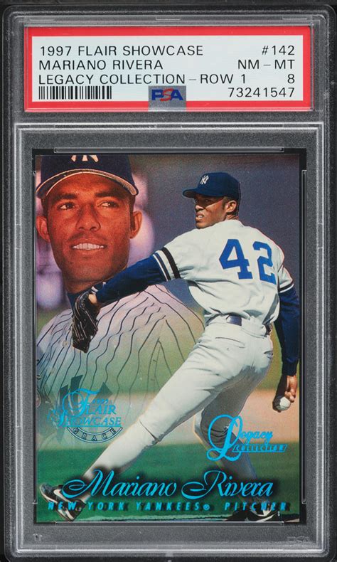 Flair Showcase Legacy Collection Row Mariano Rivera Psa Nm Mt Weekly Sunday