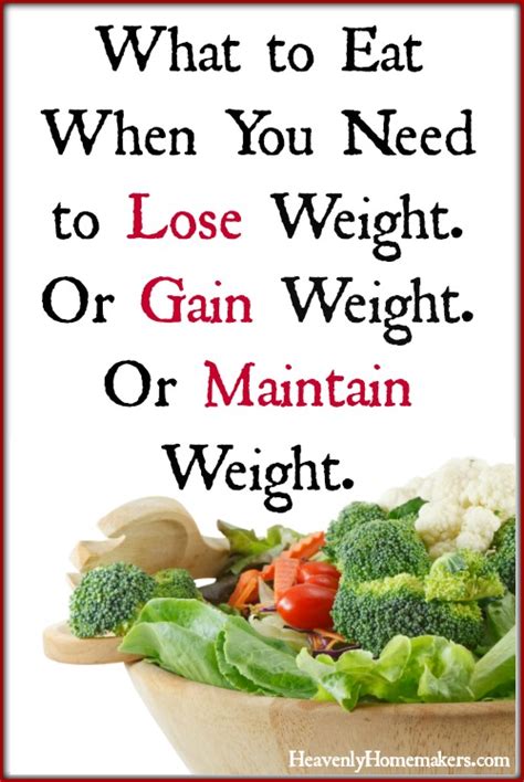 So instead of wasting time trying to figure out what you want to eat today, let us do the hard work for you. What to Eat When You Need to Lose Weight. Or Gain Weight ...
