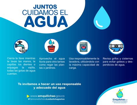 Tips Para Cuidar El Agua Emquilichao Esp