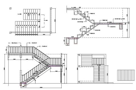 D Cad Drawing Of Staircase Allignment Autocad Software Cadbull My XXX
