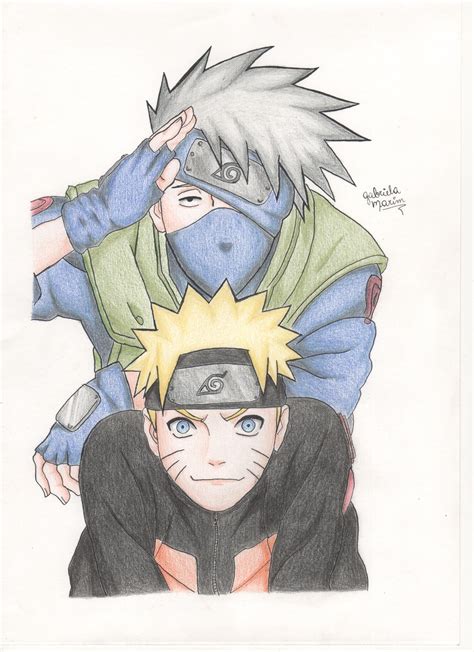 Naruto Uzumaki And Kakashi Hatake By Gabi Marim