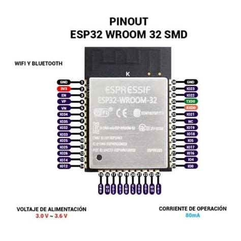 Esp32 Wroom 32 Smd Dual Core 32bits 4 Mb Unit Electronics