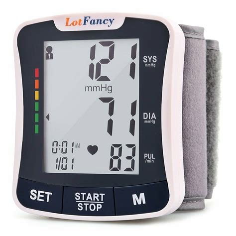 Automatic Digital Wrist Cuff Blood Pressure Monitor Bp Machine Gauge