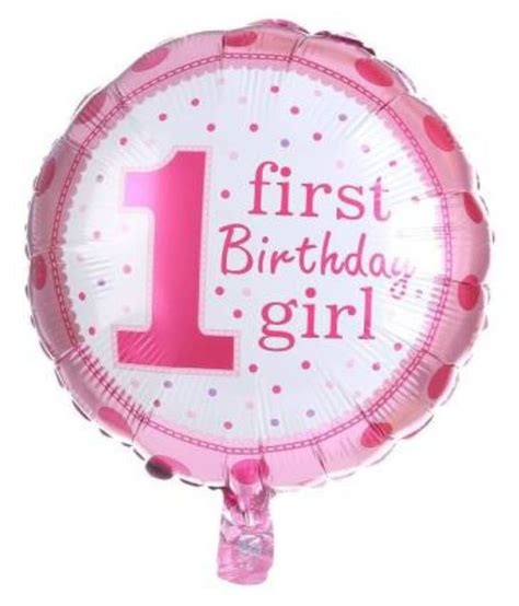 Dynamic Dealz Printed First Birthday Girl 1 Piece Number Balloon 2