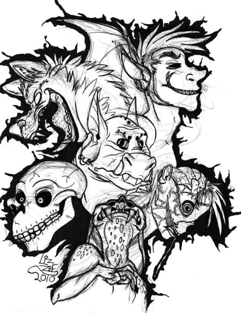 Scary Monster Coloring Pages At Free Printable