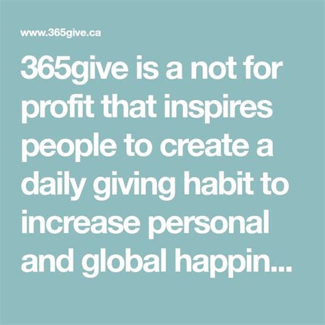 365give Is A Not For Profit That Inspires People To Create A Daily