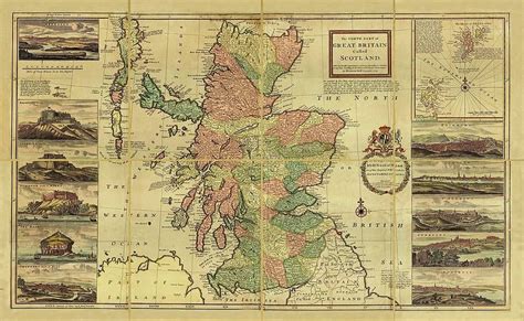 Old Map Of Scotland Scotland Map Illustrated Map Old Map