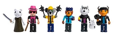 Piggy Action Figure 6 Pack Six 35 Articulated Buildable Toys With
