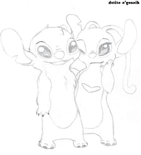 Dessin Kawaii Dessin Stitch Et Angel A Imprimer