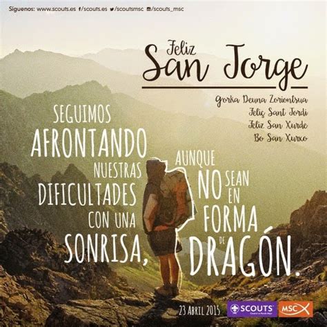 Hoy, escribo aquí la historia de cómo surgió mi primer libro, rafael y virginia se… Escuelas Viatorianas de España: ESCULTISMO: FELIZ DÍA DE SAN JORGE