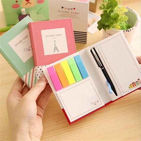 Creative Hardcover Memo Pad Post It Notepad Sticky Notes Kawaii