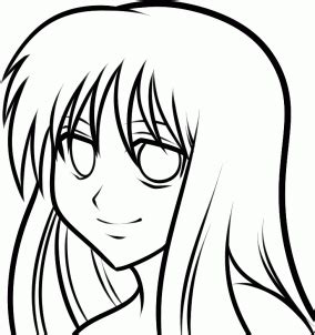 3) draw 3 lines across the head, for the positioning of the eyes, nose and mouth. How to draw how to draw an anime girl for kids - Hellokids.com