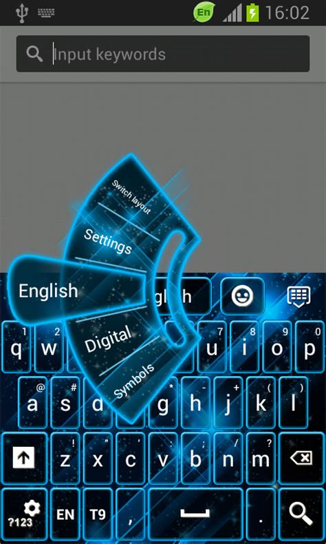 Go Keyboard Theme Blue Neon Free Android Keyboard Download Appraw