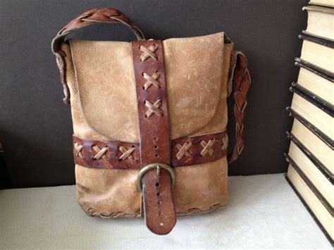 Vtg Distressed Artisan Handcrafted Leather By Jansvintagestuff 112