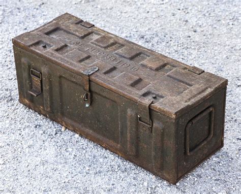 Vintage Metal Military Trunk 1940s For Sale At Pamono
