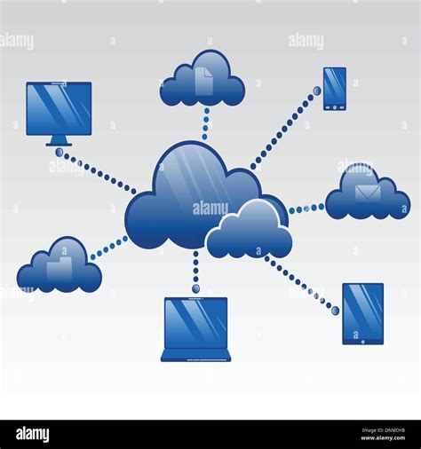 A Vector Illustration Of Cloud Computing Concept Stock Vector Image