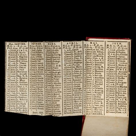 Miniature Calendar For The Year 1810 Douglas Stewart Fine Books