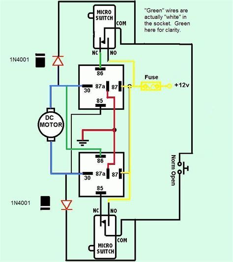 My plan was to run two spdt relays off transistors. Wiring Dia. using SPDT relays to operate Pop door