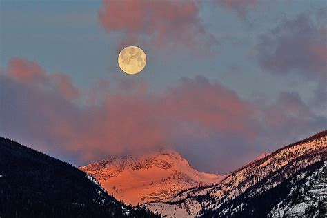 Full Moon Over Bitterroot Mountains
