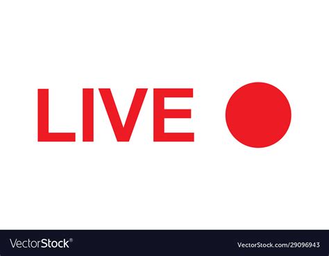 Live Streaming Icon Modern Button Design Isolated Vector Image