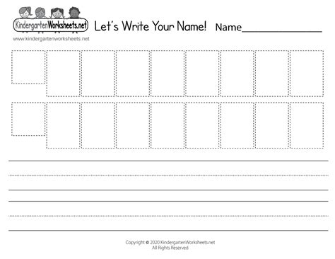 Name Writing Practice Handwriting Freebie Kindergarten Name