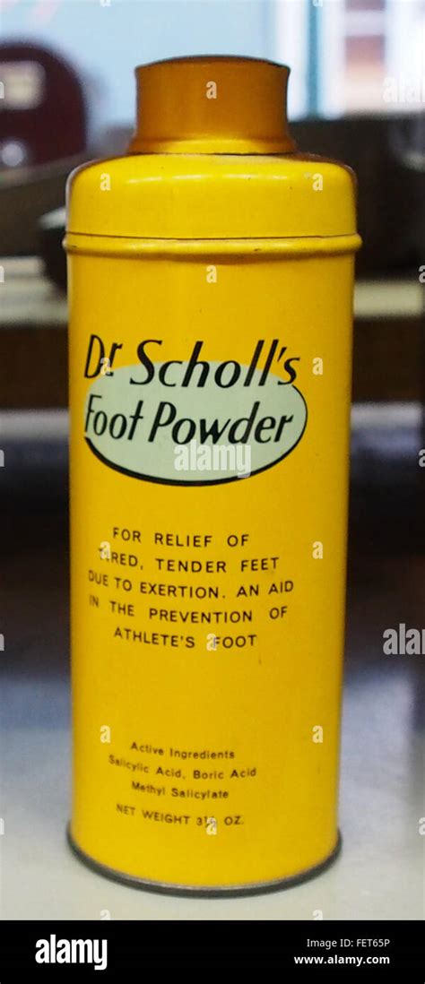 Dr Scholls Foot Powder Tin Stock Photo Alamy