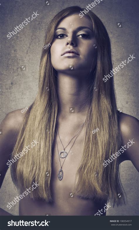 Beautiful Naked Woman Wearing Necklace Stock Photo Edit Now