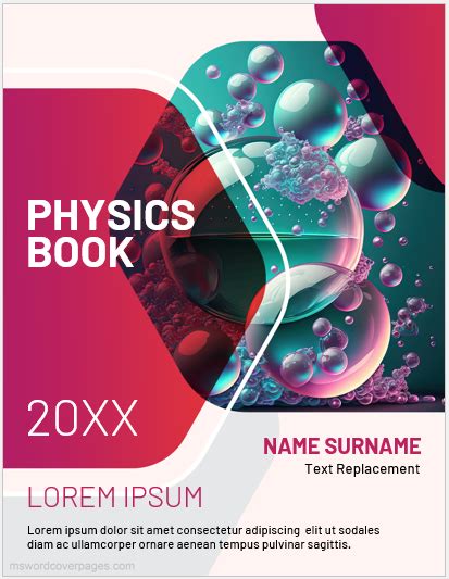 Physics Book Cover Pages Templates Download Edit And Print
