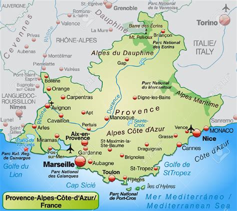 Map Of Provence In France World Map