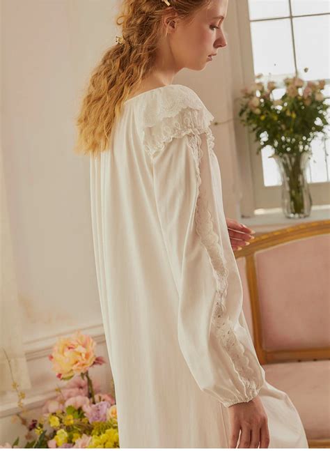 Victorian Vintage Cotton Nightgown Robe Women Victorian Etsy
