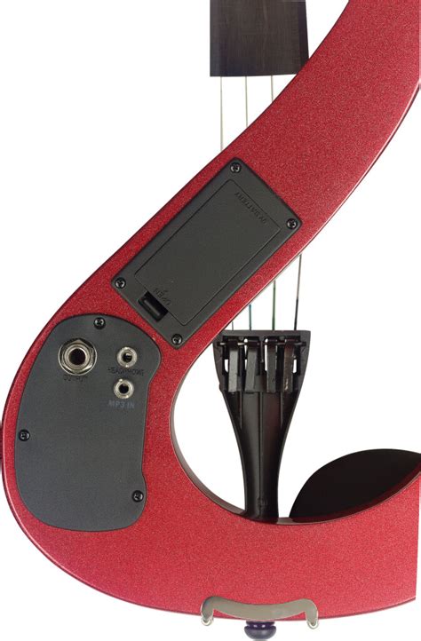 44 Electric Violin Set With S Shaped Metallic Red Stagg
