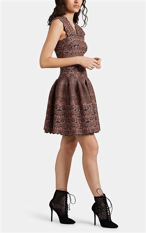 AlaÏa Floral Compact Knit Fit And Flare Mini Dress We Select Dresses