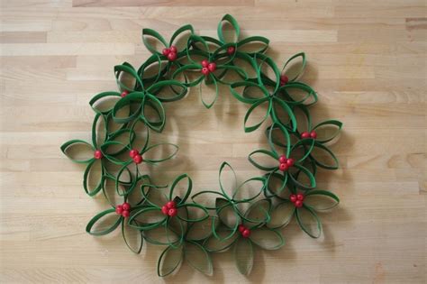 15 Cute Toilet Paper Roll Crafts Homemade Christmas Wreaths