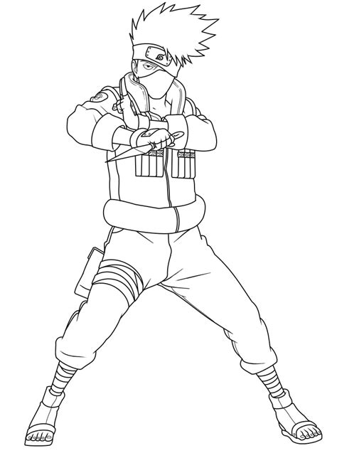 Kakashi Image Coloring Page Anime Coloring Pages