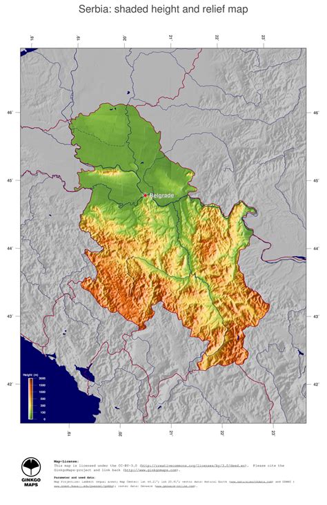 Map Serbia Ginkgomaps Continent Europe Region Serbia