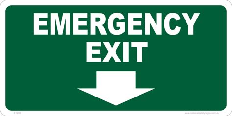 Emergency Exit Safety Sign