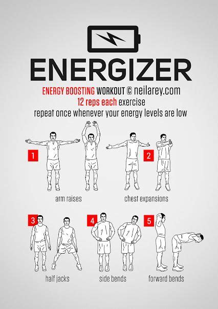 Quick Energiser Workout Boost Energy Workout Office Exercise